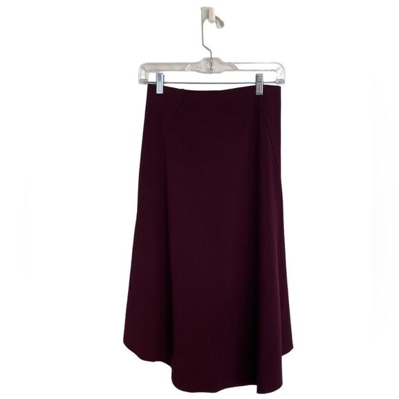 Halogen Maroon Midi Body Con Slit Skirt - Picture 2 of 7